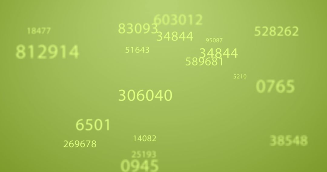 Abstract Digital Data Processing on Yellow Background