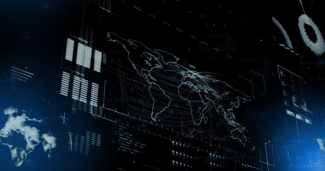 Futuristic Global Technology and Data Interface Design