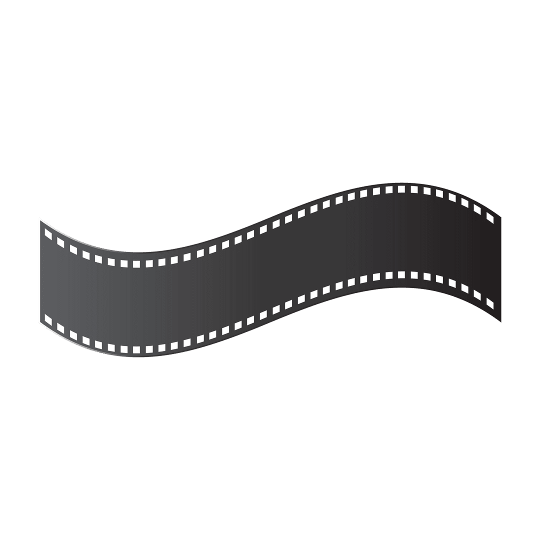Black Transparent Film Strip Illustration On Wavy Vector Design