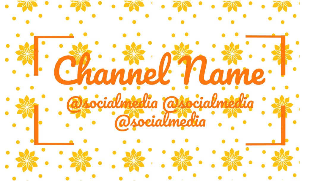 Vibrant Orange Floral Social Media Header Design Template