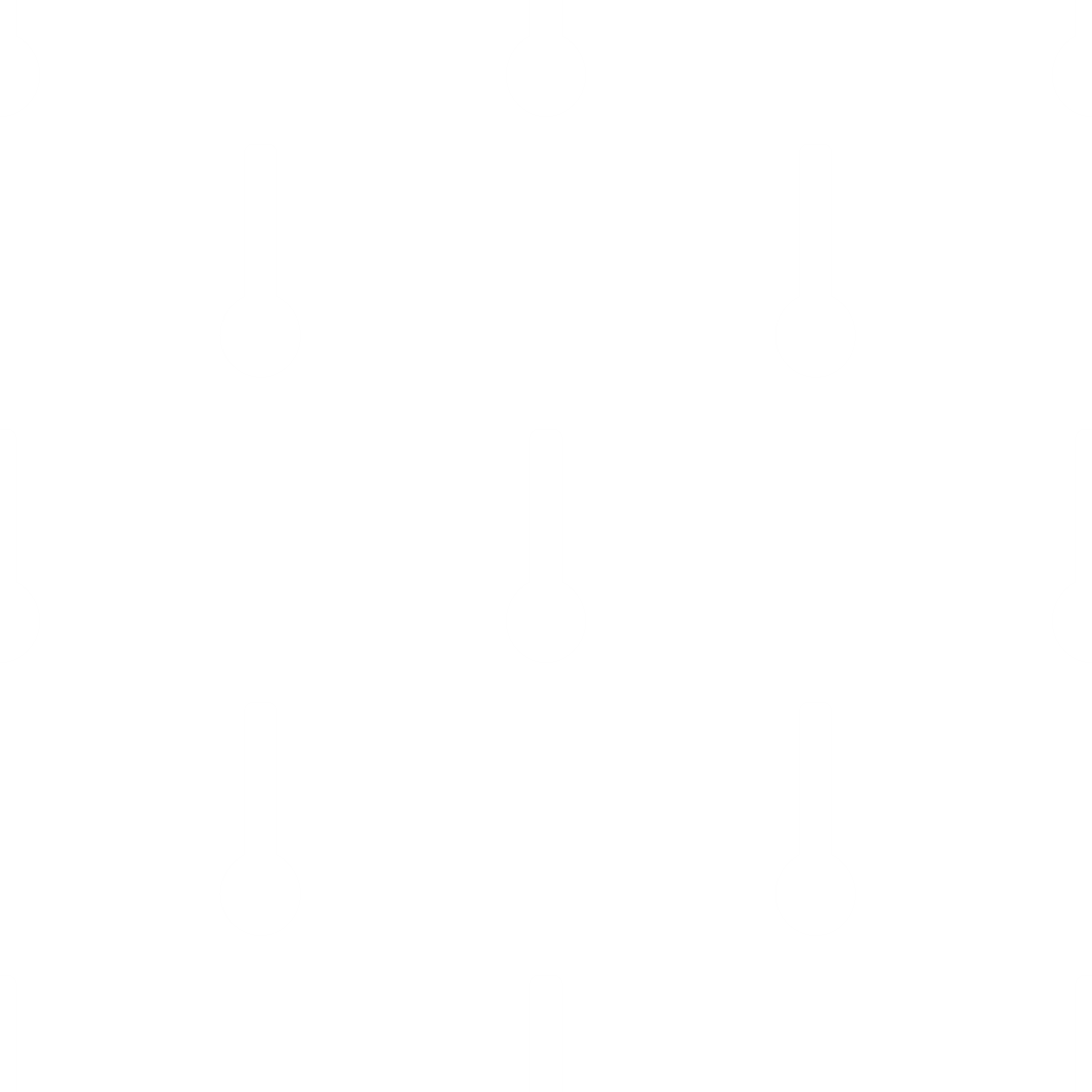 Geometric White Lines and Dots on Transparent Background