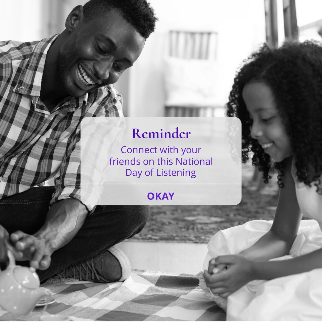 Father and Daughter Sharing Quality Time on National Day of Listening