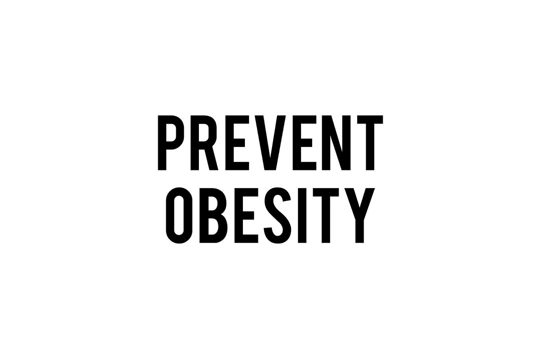 Prevent Obesity Text Illustration on Transparent Background