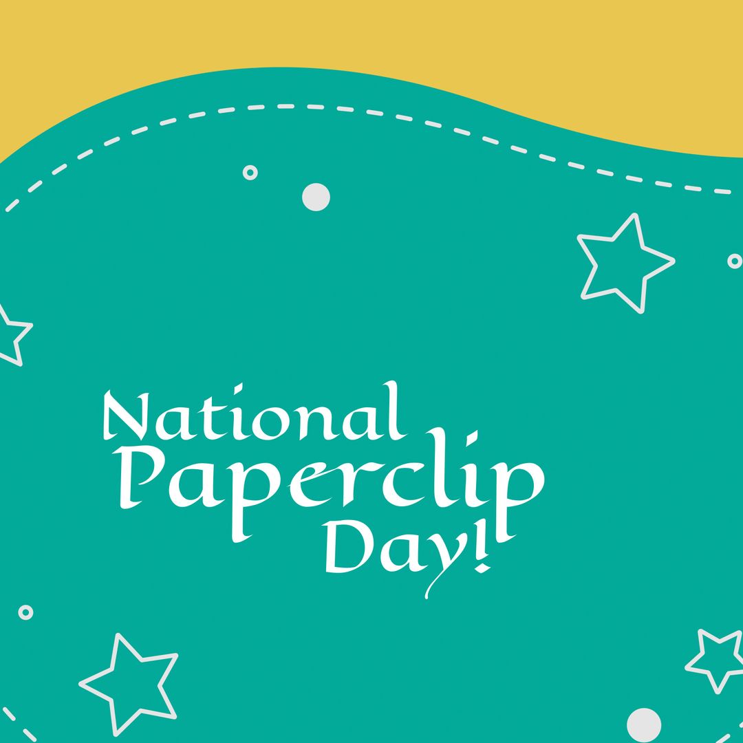 National Paperclip Day Celebration with Festive Graphic Design