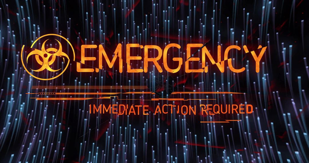 Cybersecurity Biohazard Emergency Alert Message