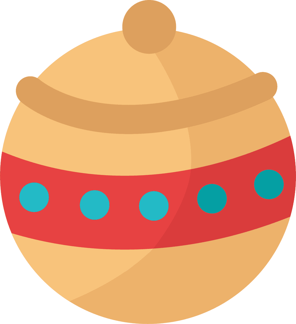 Virtual Christmas Bauble Design On Transparent Background