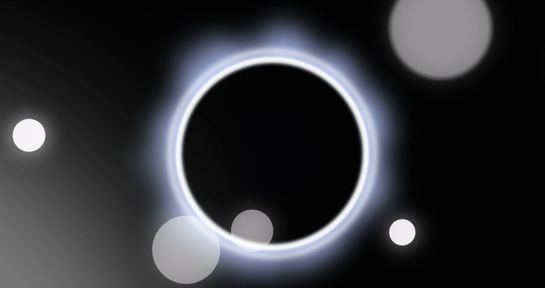 Abstract Celestial Digital Eclipse with Glowing Highlights