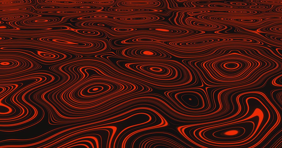 Red Glowing Abstract Swirling Pattern with Digital Motion
