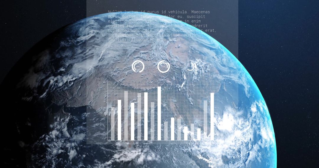 Advanced Analytics Dashboard Over Earth From Space