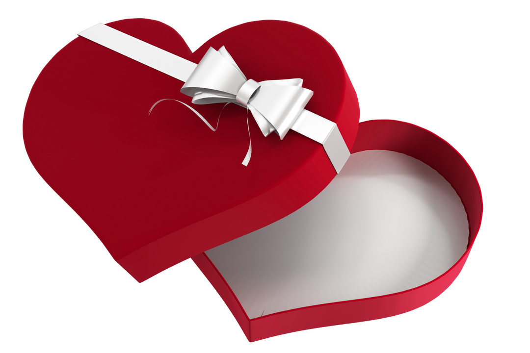 Transparent heart-shaped box with white ribbon for gifts and candy - Download Free Stock Images Pikwizard.com