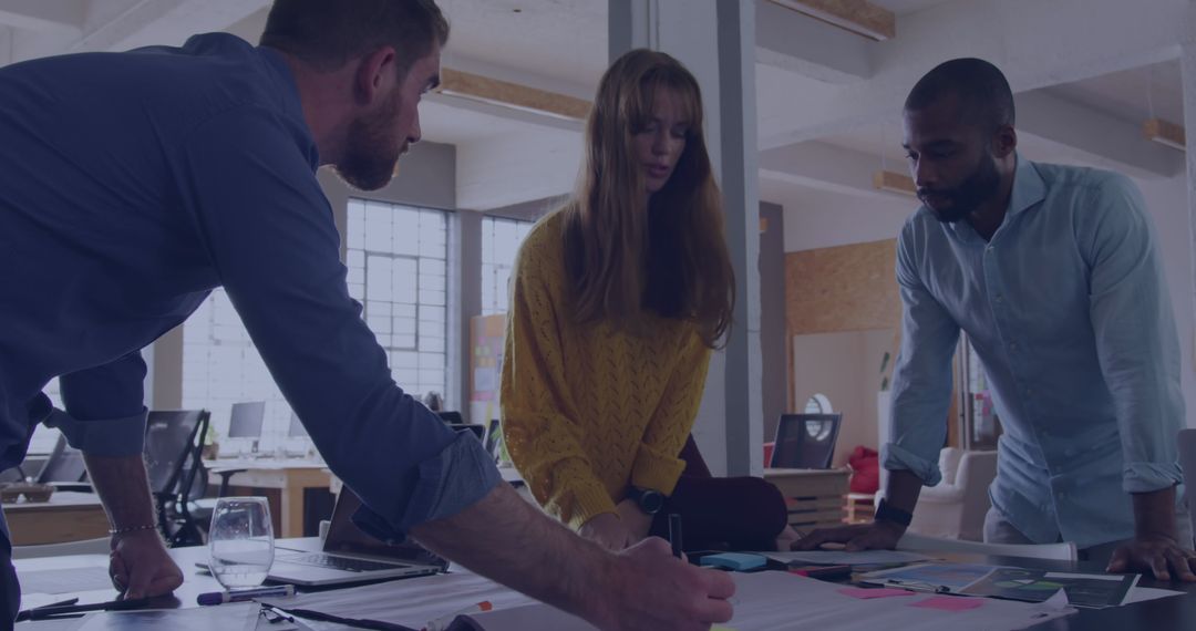 Diverse Business Team Discussing Projects and Data Analysis