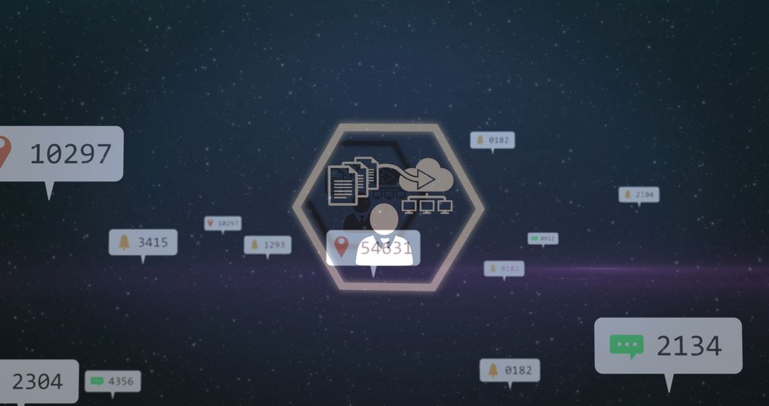Global Social Media Network and Data Connections Concept