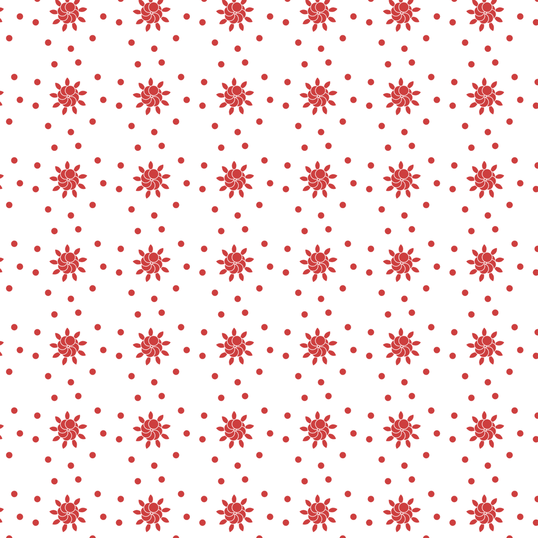 Red Floral Pattern on Transparent Background for Elegant Designs