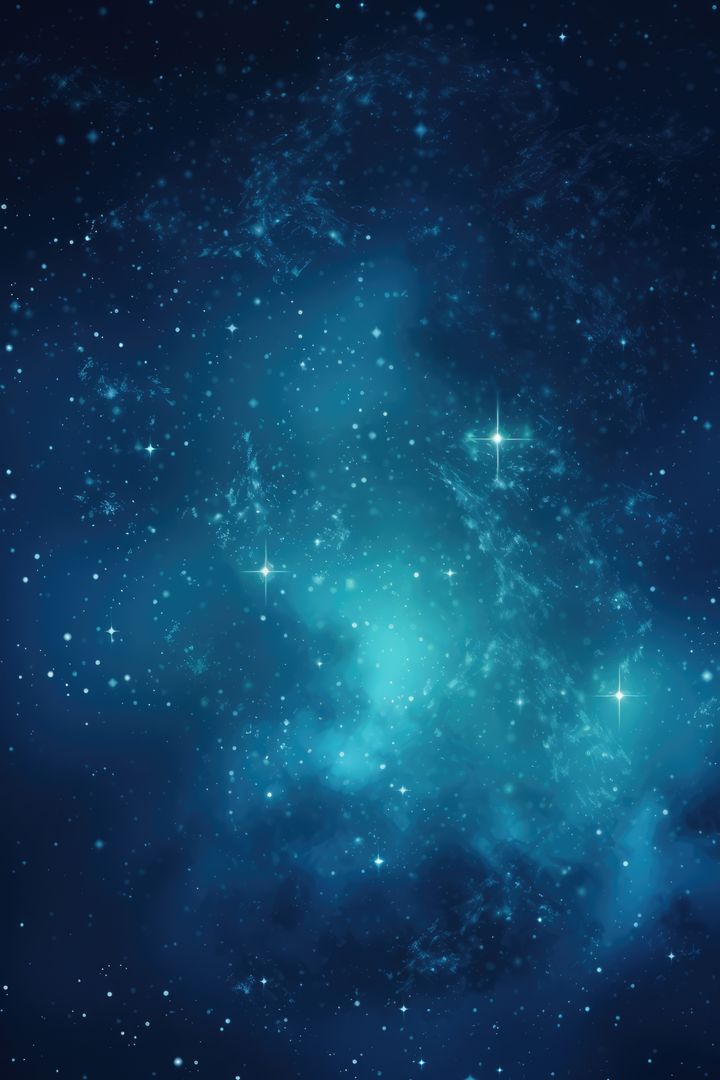 Stars and clouds on night dark blue sky, created using generative ai technology - Free Images, Stock Photos and Pictures on Pikwizard.com