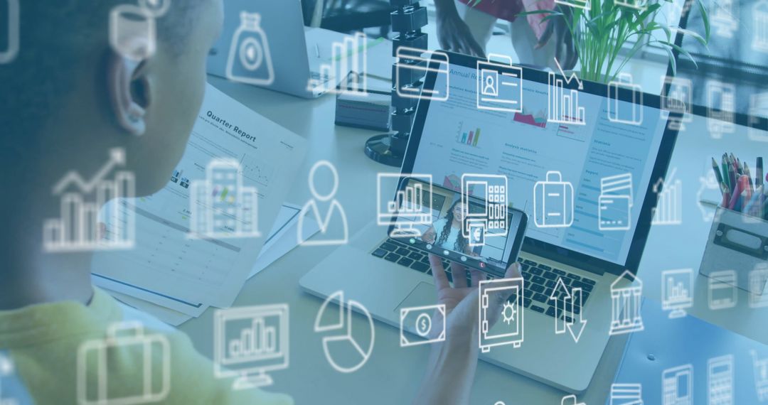 Technology Overhead in Business Workspace with Analytics and Communication