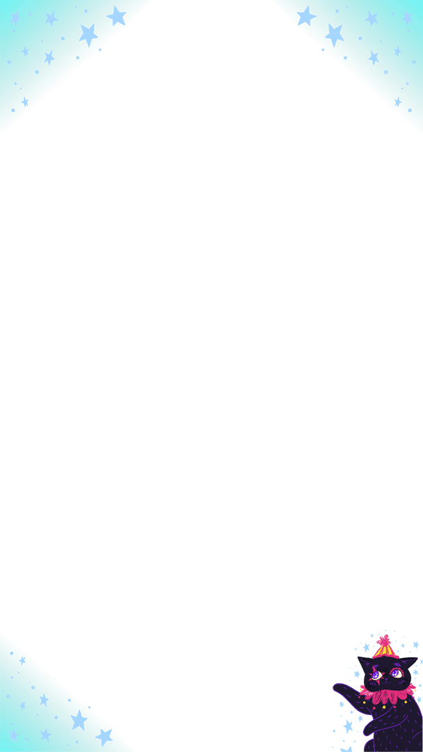 Whimsical Wizard Cat with Starry Accents Transparent Background