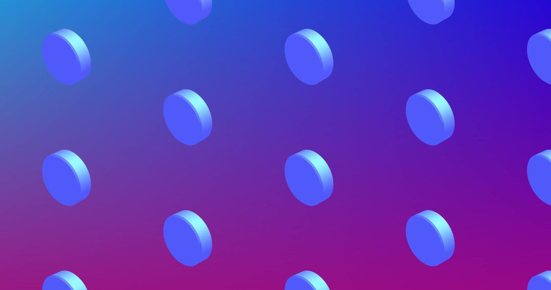 Abstract Blue Circles on Vibrant Gradient Background