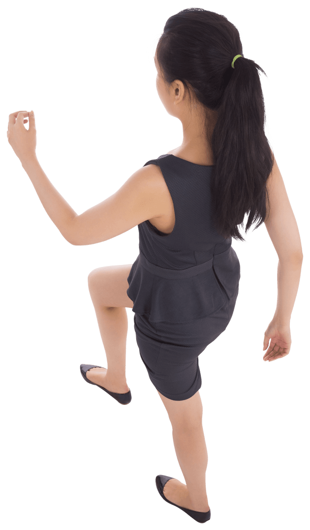 Busy Businesswoman Walking on Transparent Background