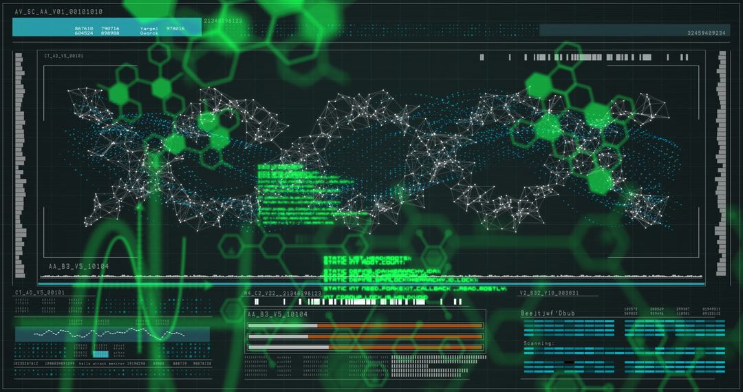 Digital Interface Displaying Complex Data Network - Free Images, Stock Photos and Pictures on Pikwizard.com