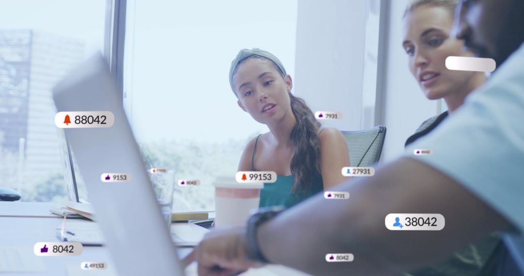 Diverse Business Team Analyzing Digital Interface Data