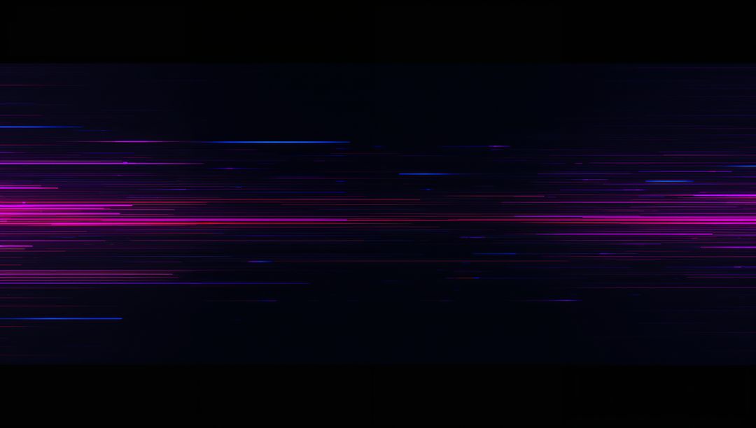 Glowing Neon Streaks in Futuristic Technology Tunnel