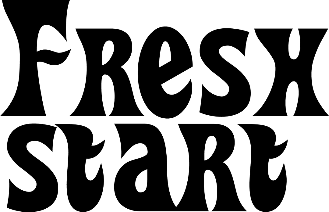 Transparent Brushstroke Mandarin Character for Fresh Start