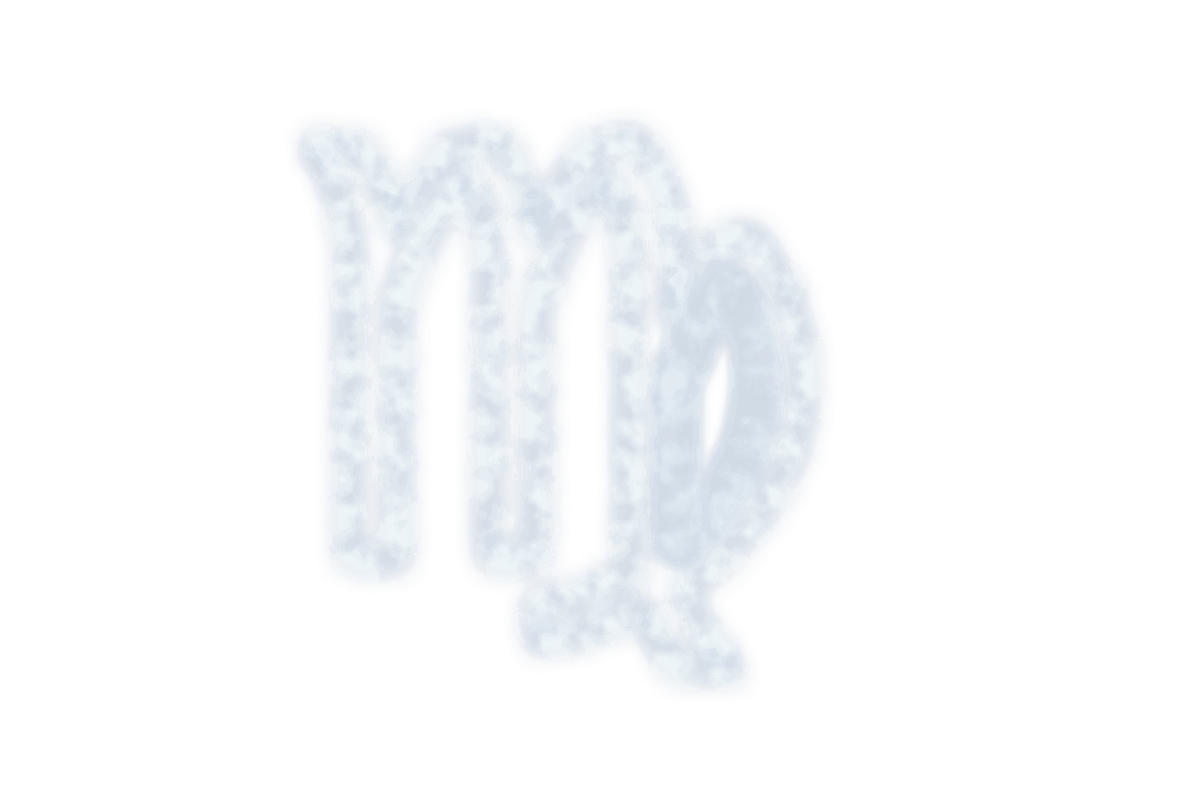 Virgo Zodiac Cloud Symbol on Transparent Background