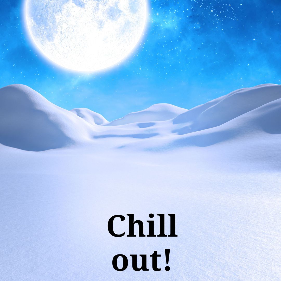 Winter Night with Full Moon and Snow-Covered Landscape - Download Free Stock Templates Pikwizard.com