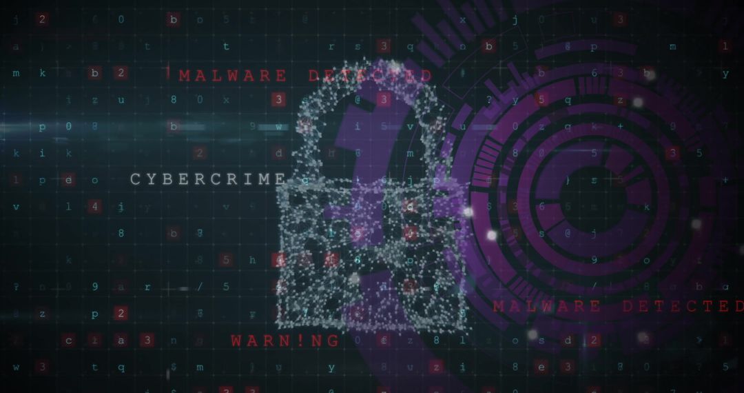 Digital Data Lock Symbolizing Cyber Security