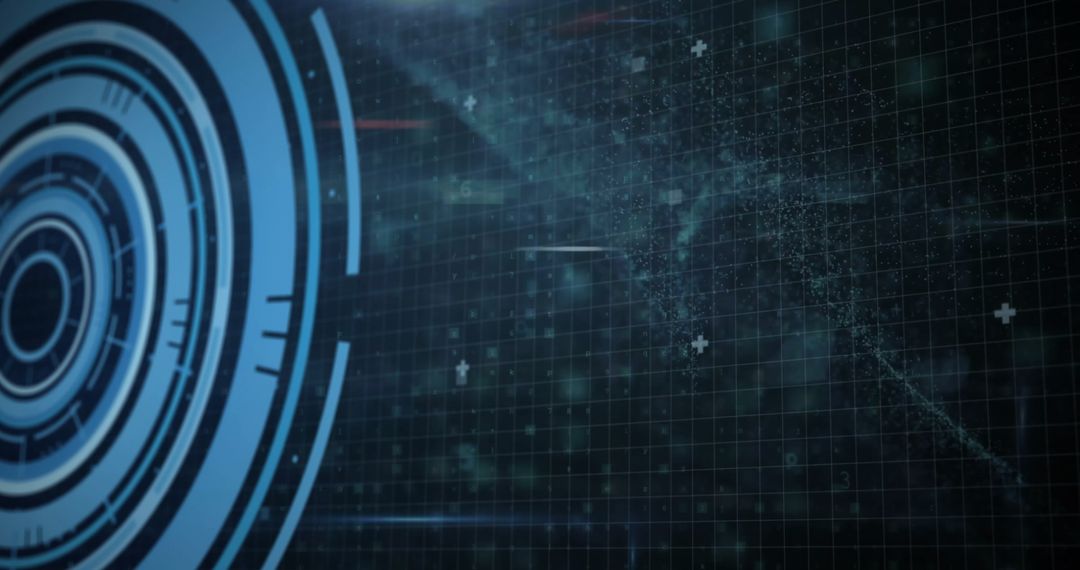 Futuristic Digital Interface with Virtual Network Elements