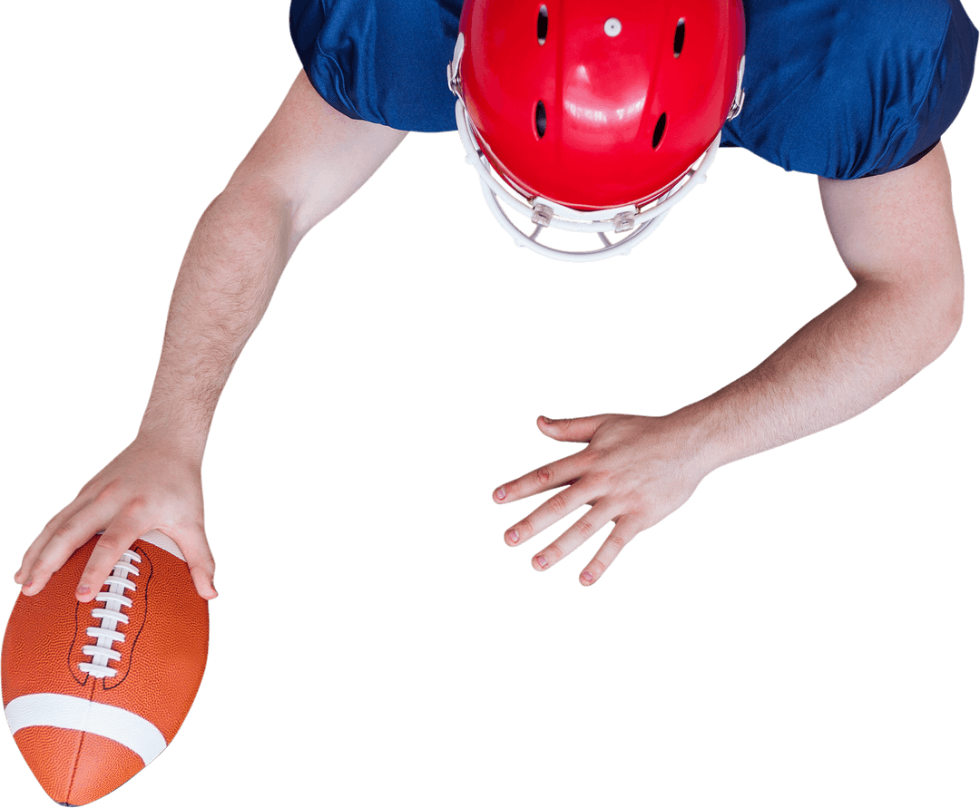 Transparent Athlete Reaching for Touchdown PNG