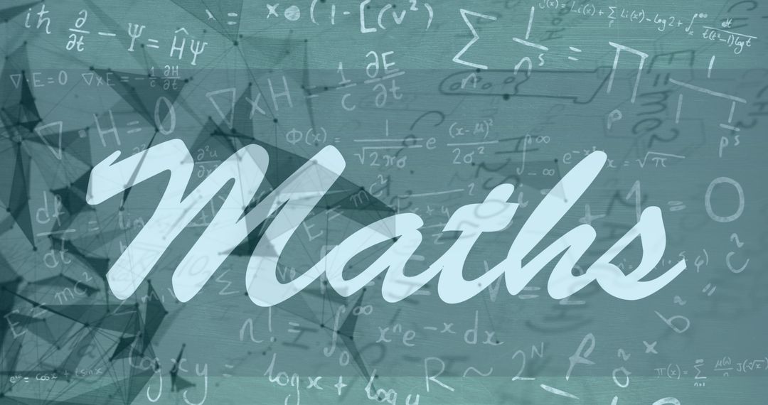Mathematical Formulas and Geometric Shapes in Educational Concept