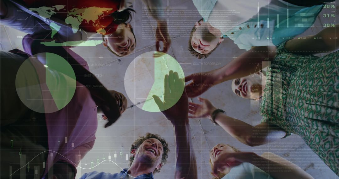 Diverse Business Team Networking Inspired by Global Connectivity