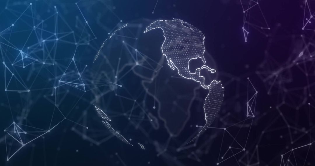 Futuristic Digital Global Network Concept with Data Connections