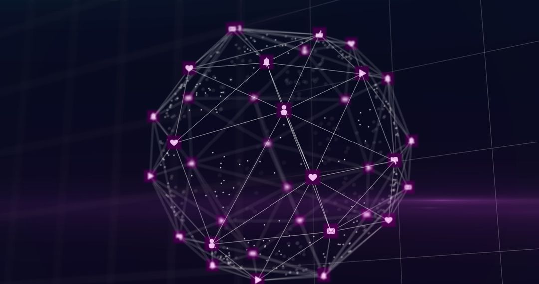 Global Network Connections: Digital Globe Animation