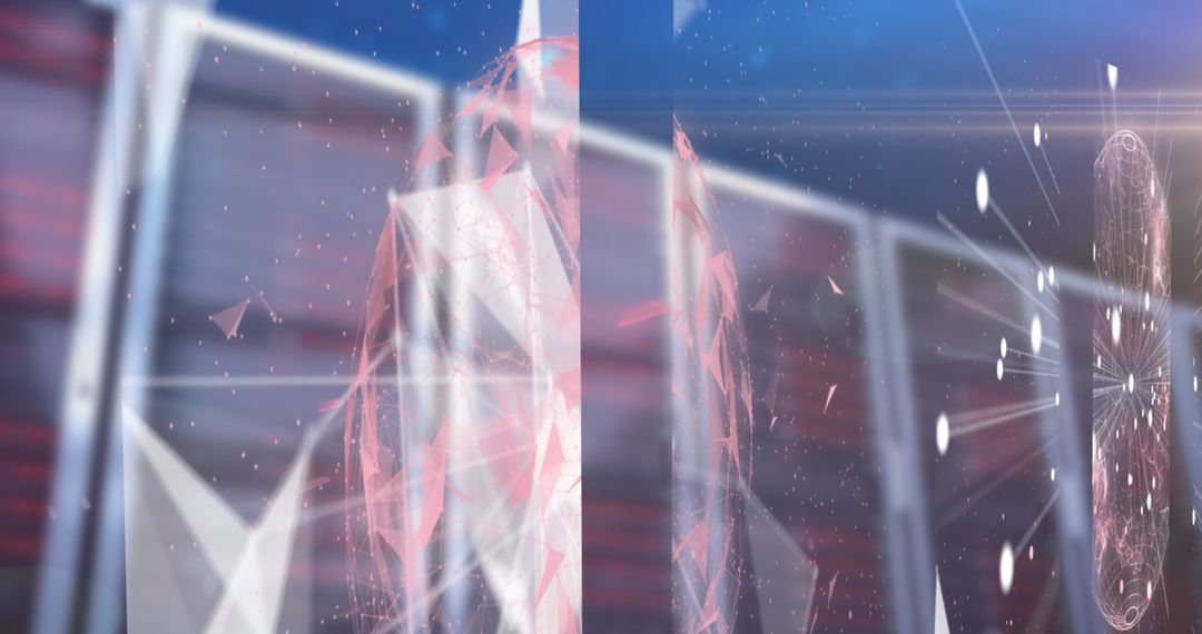 Plexus Network Overlay with Servers Conceptual Art