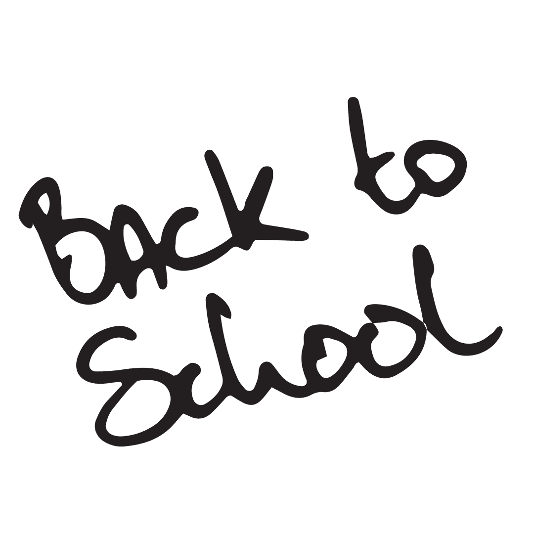 Stylish Transparent Back to School Text Design