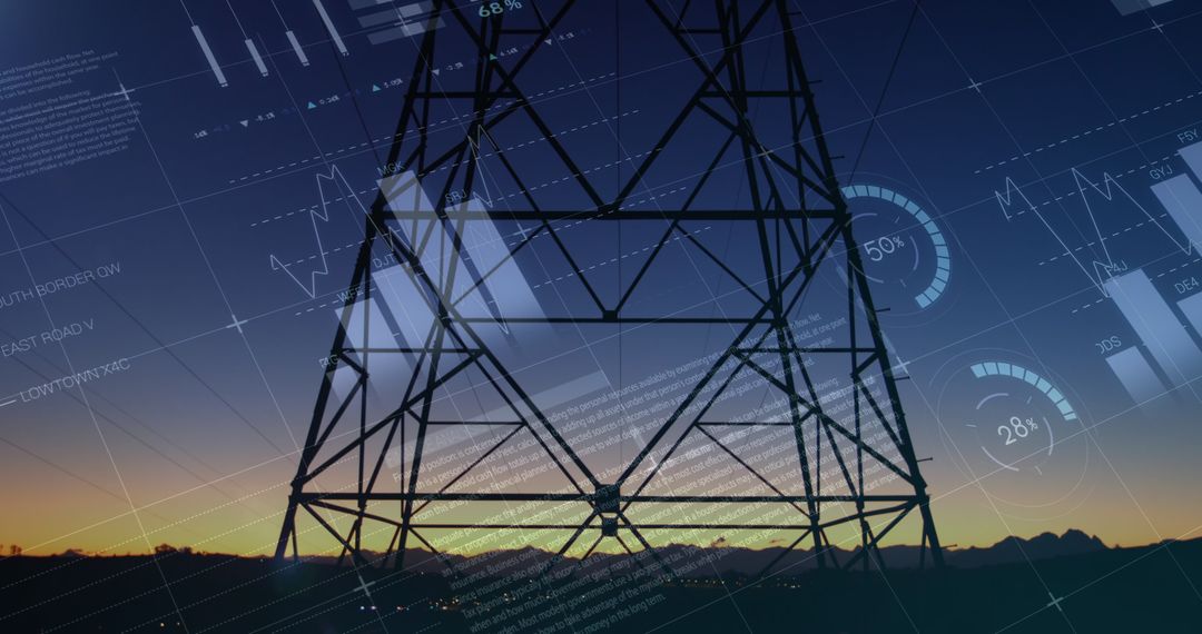 Technology and Energy Concepts Revolving Around Transmission Tower