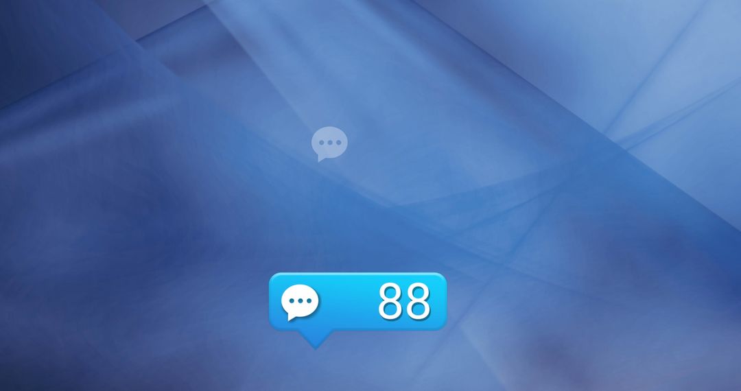 Digital Message Notification Over Modern Blue Background