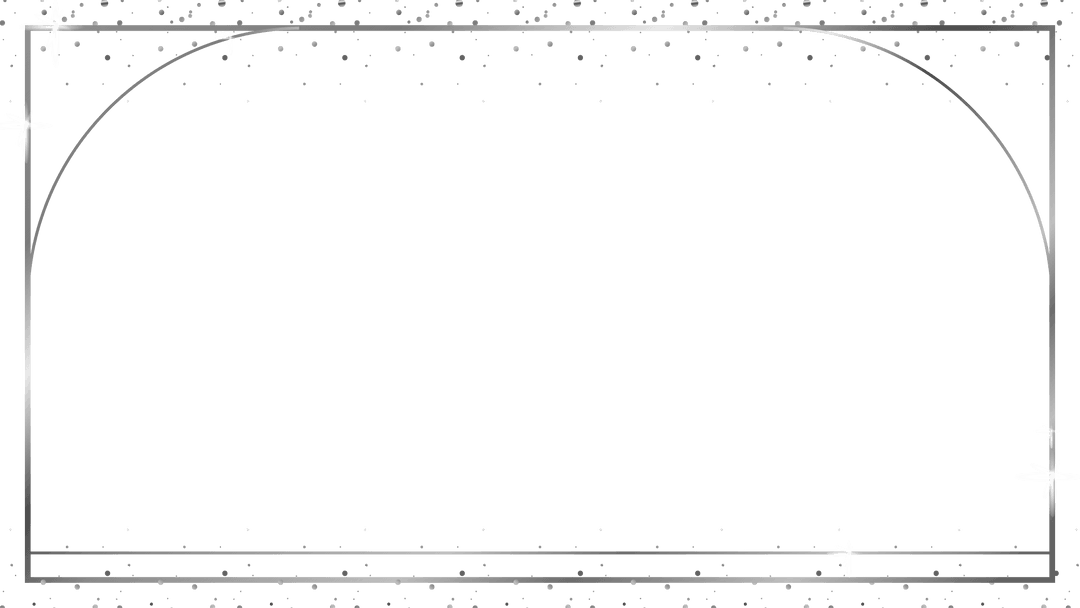 Silver Ornamental Frame on Transparent Background with Glitter