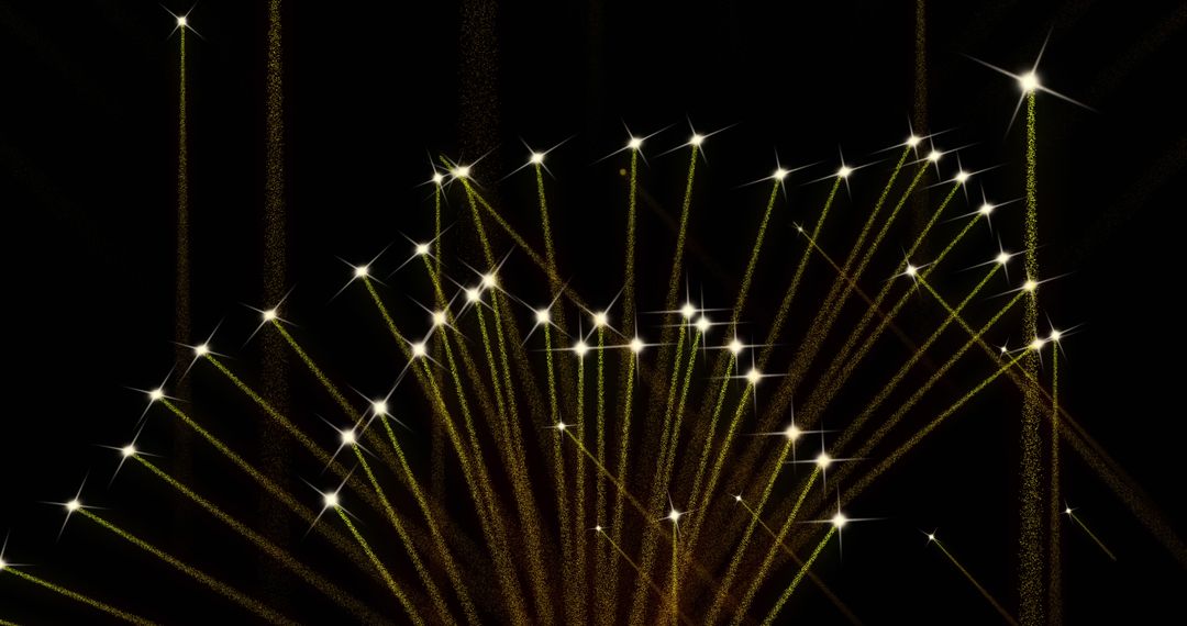 Bright Fireworks Display Against Night Sky Celebrating Festivities