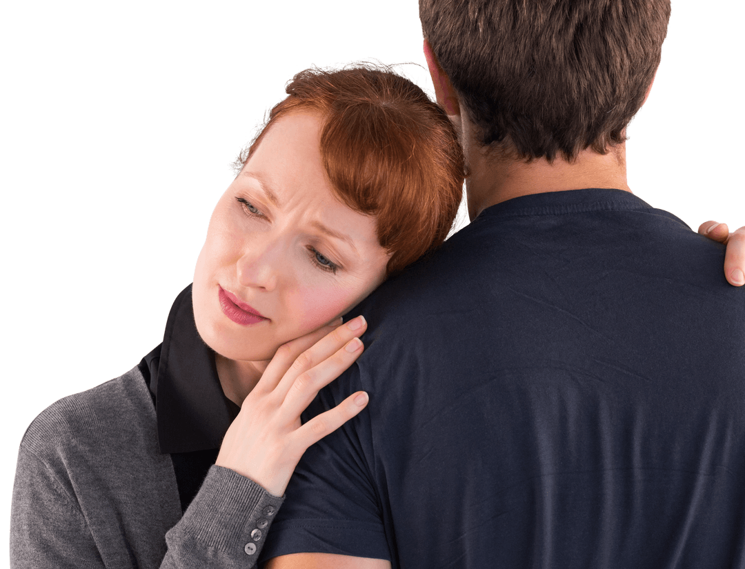 Transparent Comforting Embrace Highlighting Trust and Empathy