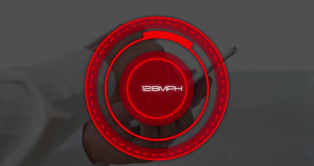 Speedometer Overlay with Hands on Smartphone