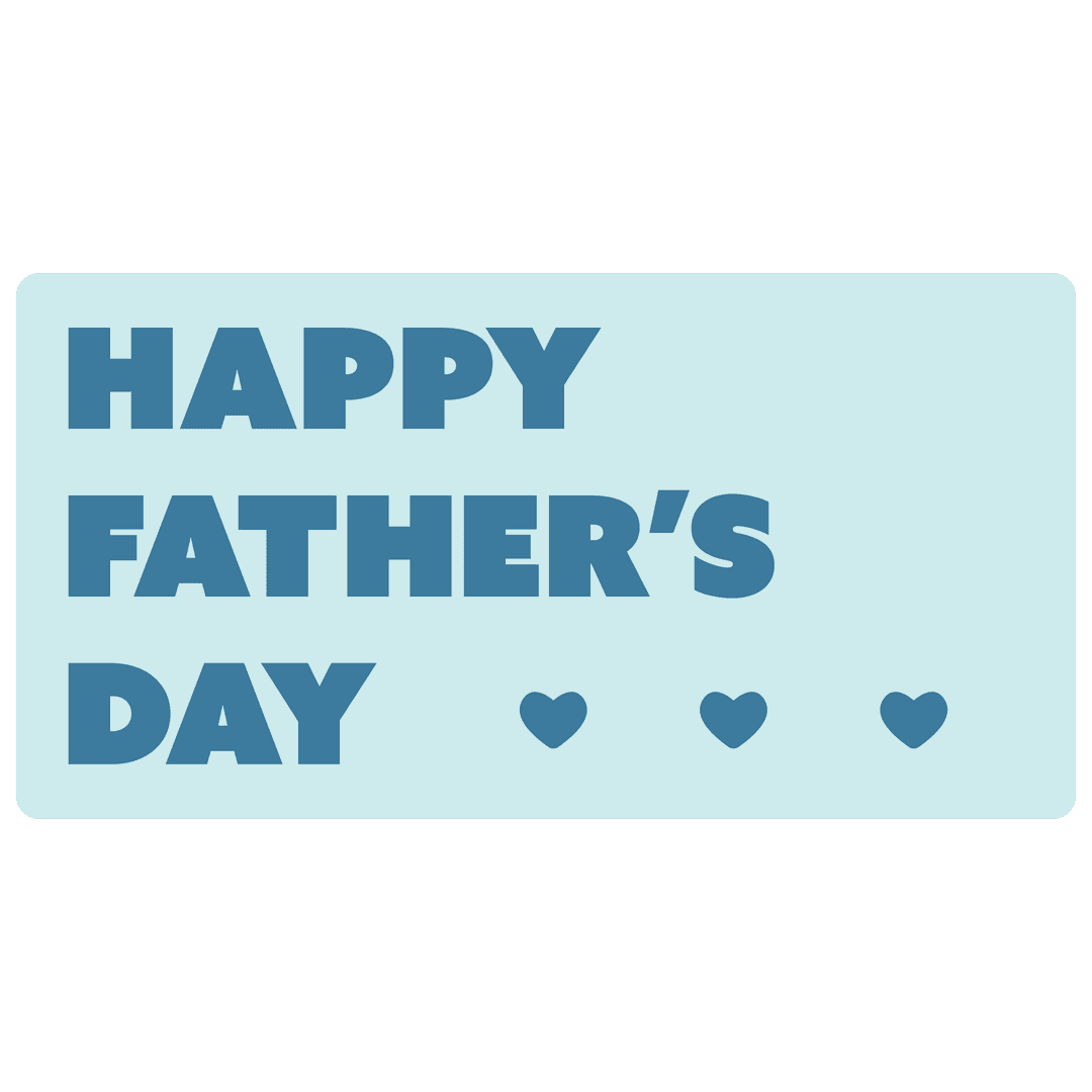 Stylish Transparent Happy Father's Day Greeting Template
