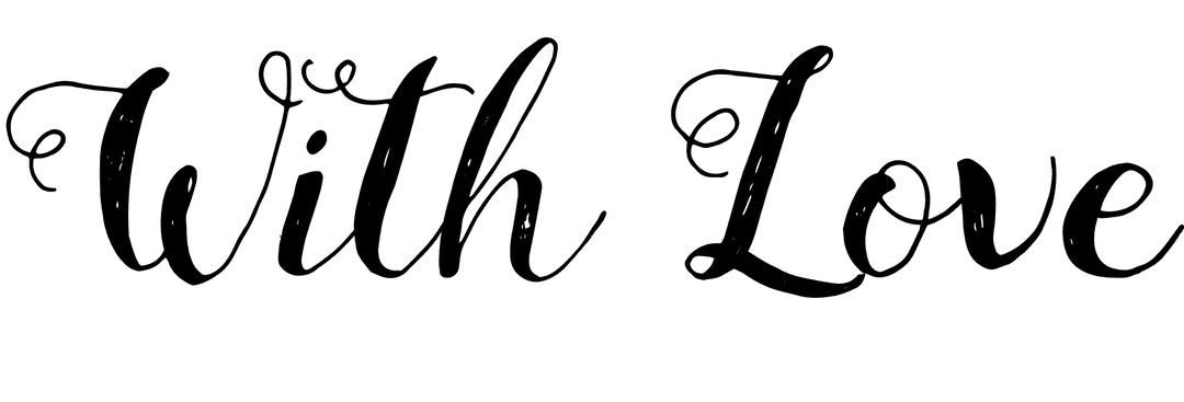 Valentine's Day Romantic Lettering Design on Transparent Background