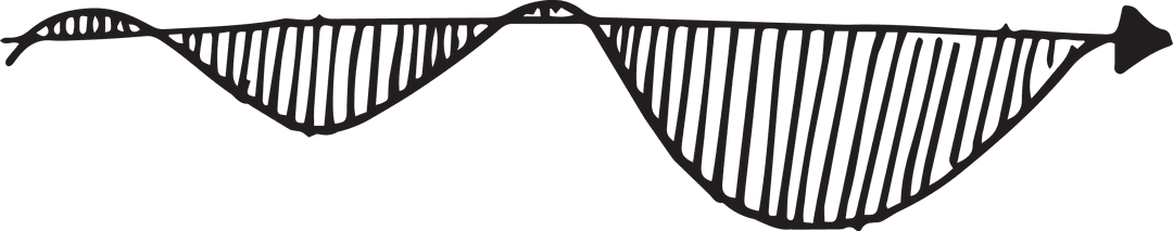 Abstract Geometric Waveform Drawing Pattern Transparent Background