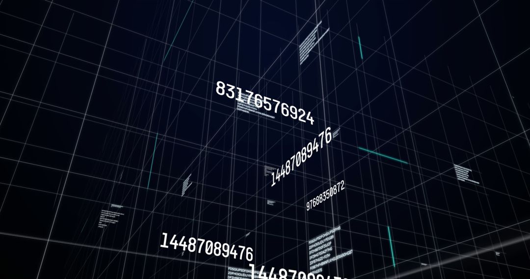 floating numeric data in 3d digital space - Free Images, Stock Photos and Pictures on Pikwizard.com