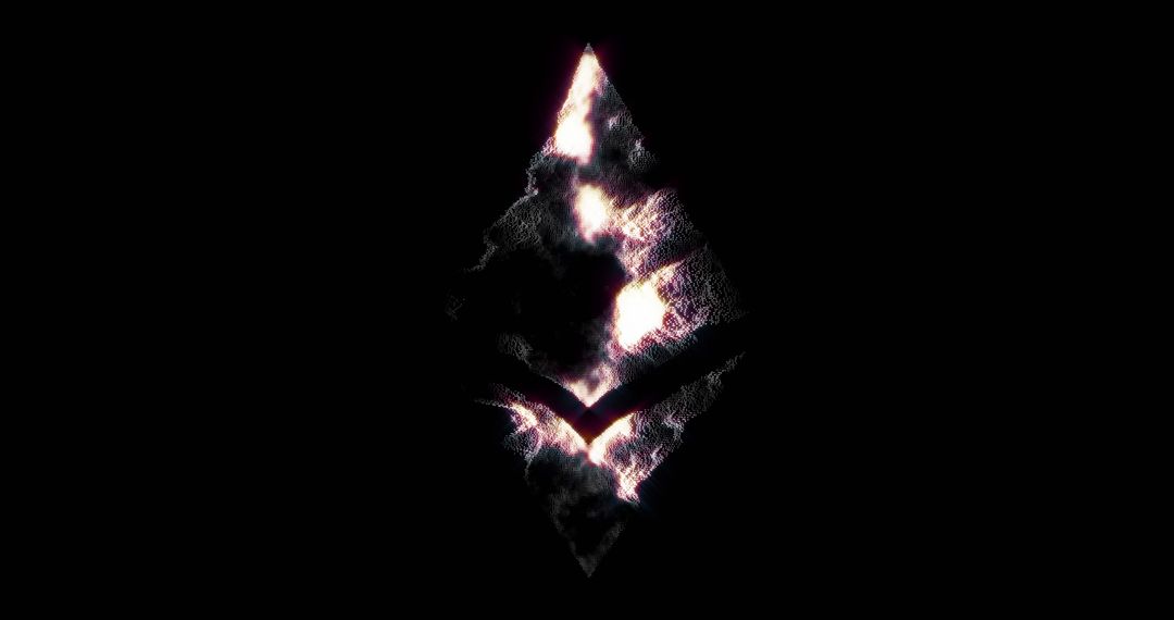 Futuristic Ethereum Symbol On Dark Background - Free Images, Stock Photos and Pictures on Pikwizard.com