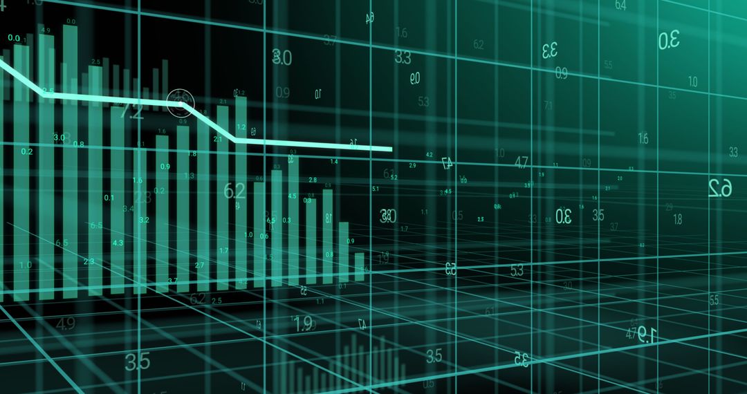 Dynamic Green Data Interface with 3D Grid Overlay