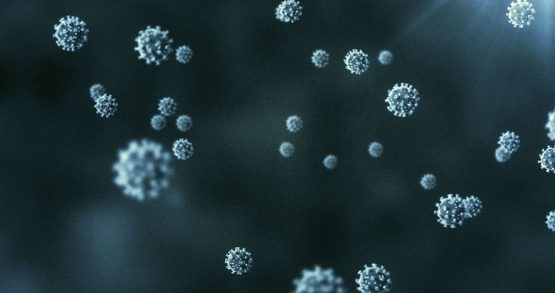 3D Rendering of Microscopic Virus Particles in Blue Light - Free Images, Stock Photos and Pictures on Pikwizard.com
